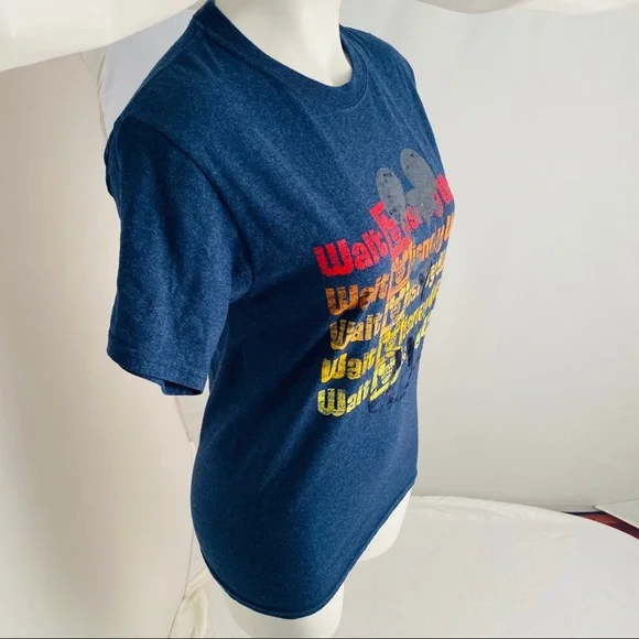 Disney blue rainbow color logo crew neck t-shirt - Picture 2 of 7